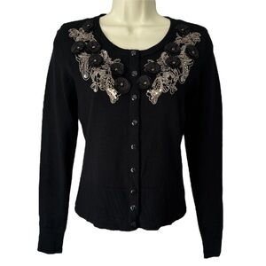 White House Black Market black embellished cardigan -L